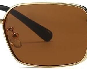 Small Frame Chain Temple Sunglasses - 60mm Width UV400 Glasses, Retro Vintage Style with Decorative Side Chains
