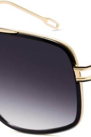 Oversized 70s Aviator Sunglasses for Men Disco Sun Glasses Cool Designer Tinted Shades Gold Alloy Frame