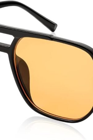 Retro Square Aviator Sunglasses Women Men 70s Vintage Trendy Plastic Frame Sun Glasses