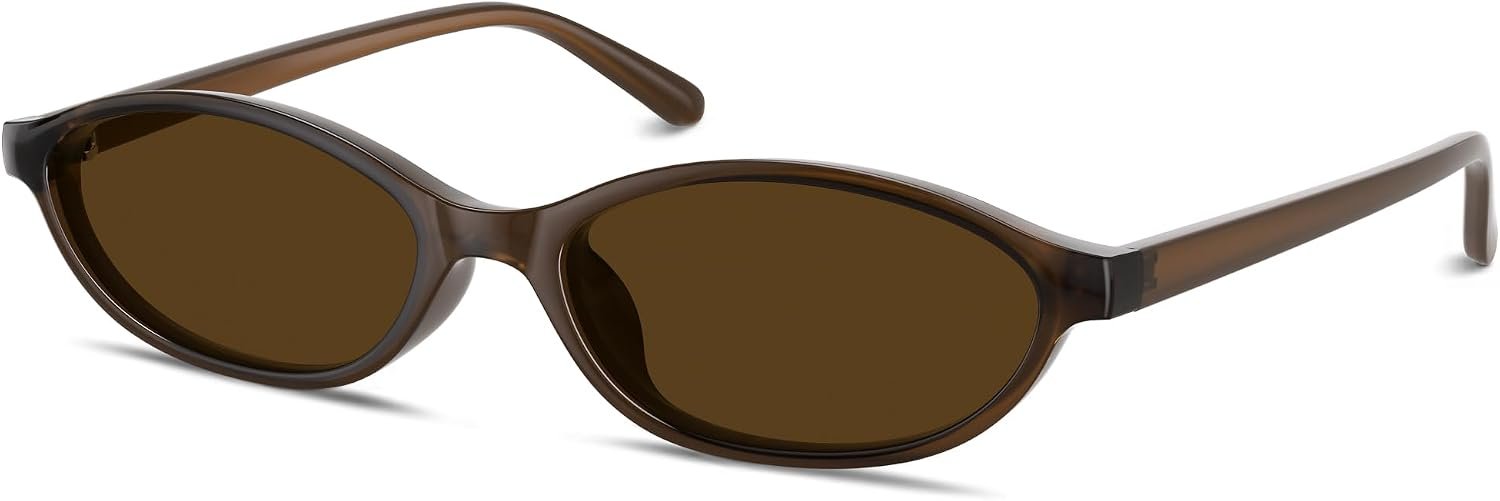 Womens Oval Sunglasses 90s Retro Cat Eye Glasses UV400 Shades