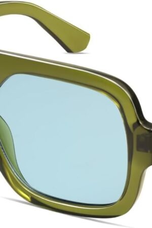 Retro Square Aviator Sunglasses for Women Men