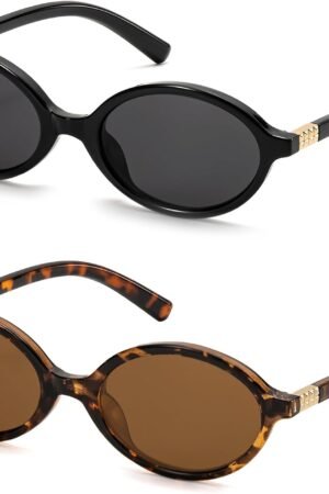 Retro Oval Sunglasses for Women Vintage 90s  Trendy Sun Glasses