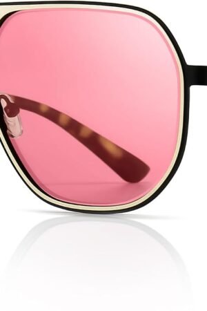 Polygon Aviator Sunglasses for Men Polarized Trendy Square Sun Glasses Retro Pilot Shades UV Protection