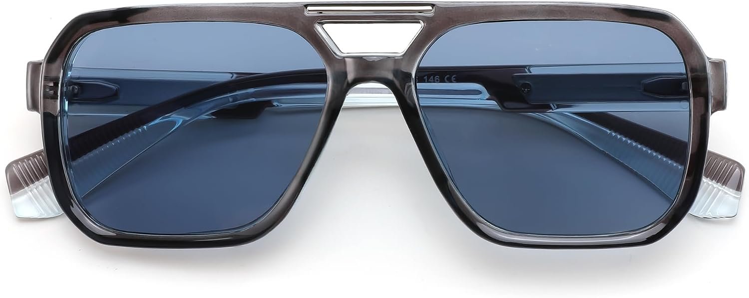 Retro Square Aviator Sunglasses for Men Women - Image 2